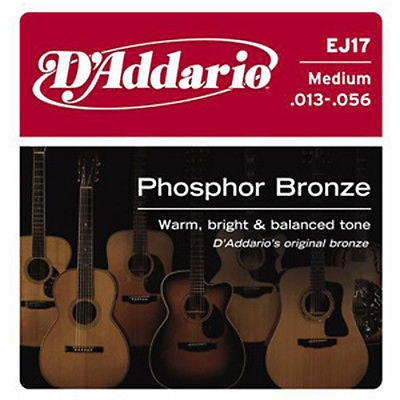 D'Addario EJ17 Phosphor Bronze Medium Gauge Acoustic Guitar Strings