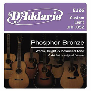 D'Addario EJ26 Phosphor Custom Light Acoustic Guitar Strings