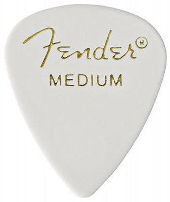 Fender Original 351 Classic Celluloid Medium Picks White 198-0351-380