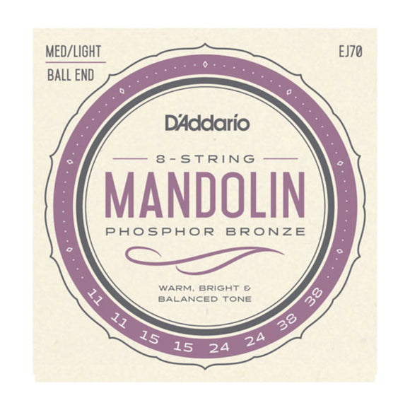 D'Addario EJ70 Mandolin Strings Ball End