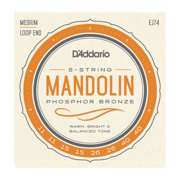 D'Addario EJ74 Mandolin Strings Loop End