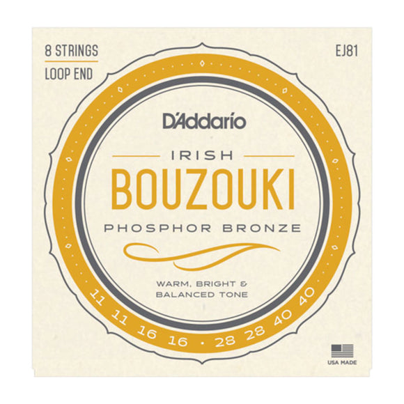 D'Addario EJ81 Irish Bouzouki Strings Loop End