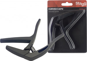 Stagg Curved Trigger Capo Acoustic/Electric Guitar - Black