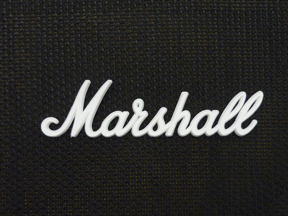 Marshall White Script Logo 9 150mm